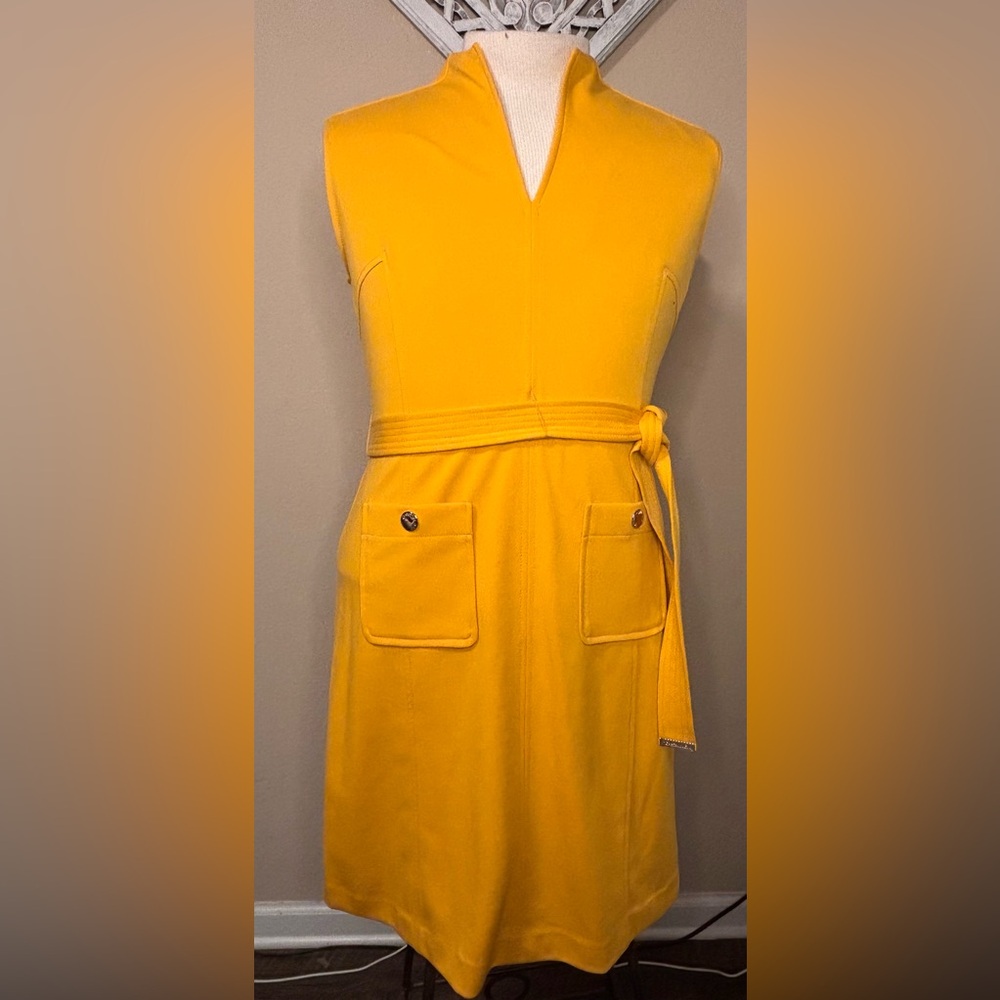 NWT Tommy Hilfiger Yellow Sleeveless Halter Midi Dress